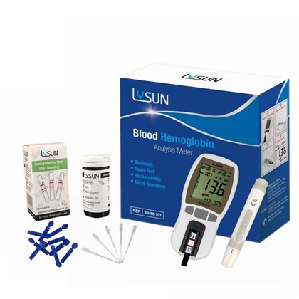 Lysun BHM -101 Miter tal-emoglobina Bi Strixxi tat-Test tal-Emoglobina Home Care Clinical
