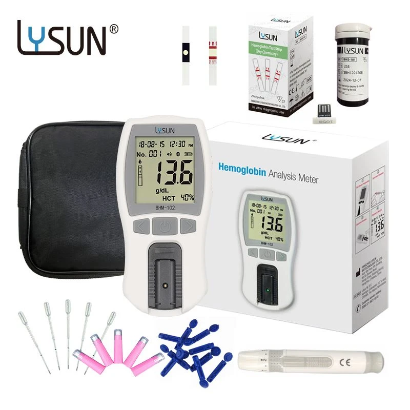 BHM-102 Analizzatur tad-Demm Emoglobina Bil-Meter tat-Test tal-Ematoloġija tal-Istrixxa tat-Test